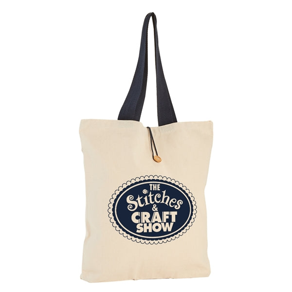 11.5 oz. Cotton Canvas Button-Up Tote Bag