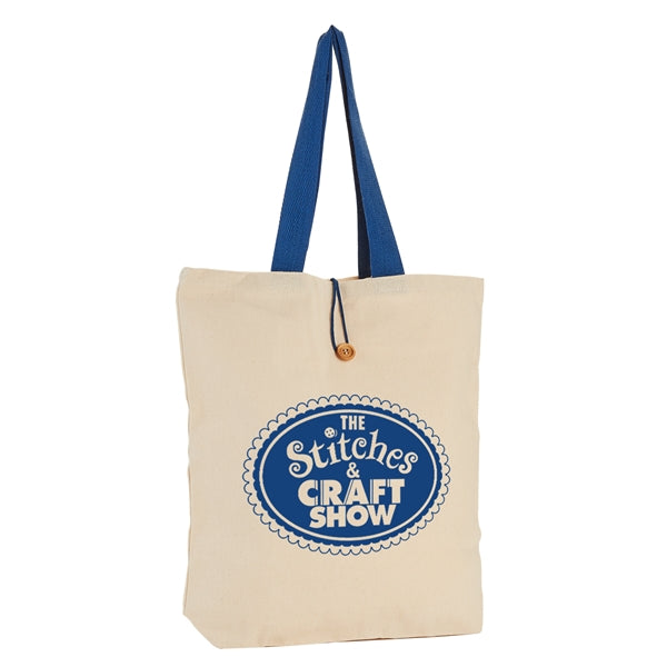 11.5 oz. Cotton Canvas Button-Up Tote Bag