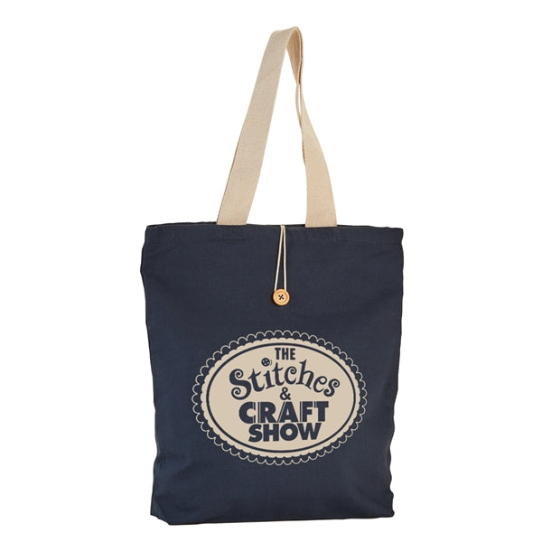 11.5 oz. Cotton Canvas Button-Up Tote Bag