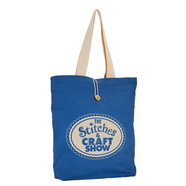 11.5 oz. Cotton Canvas Button-Up Tote Bag