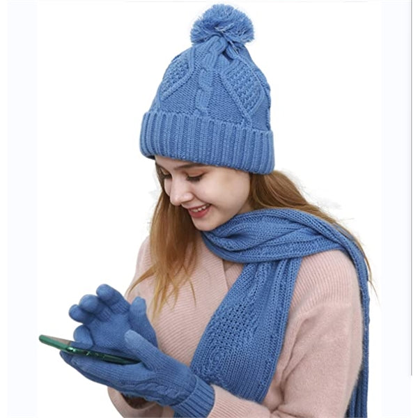 Cap Gloves & Scarf Set