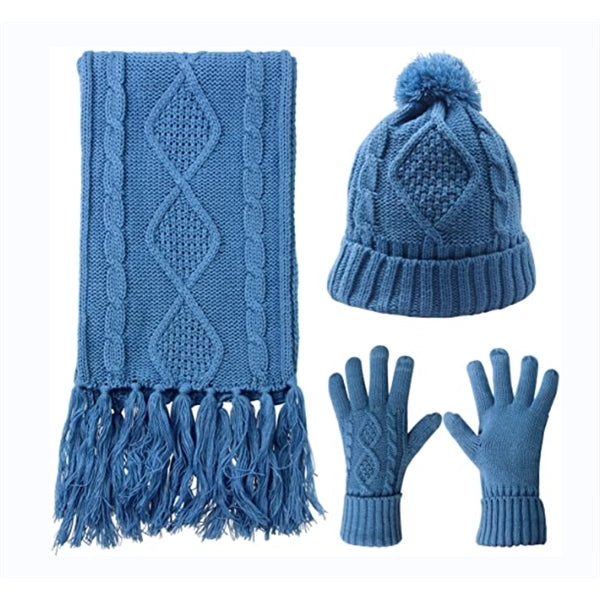 Cap Gloves & Scarf Set
