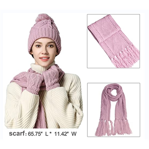 Cap Gloves & Scarf Set