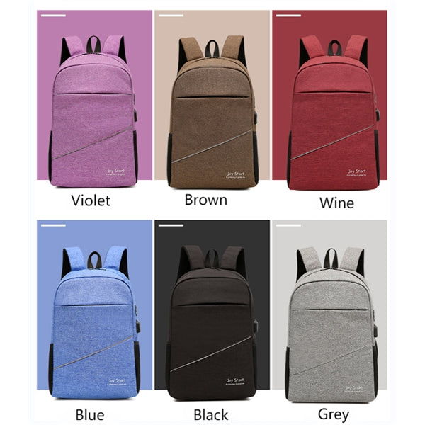 Laptop backpack with USB charging port
