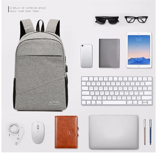 Laptop backpack with USB charging port