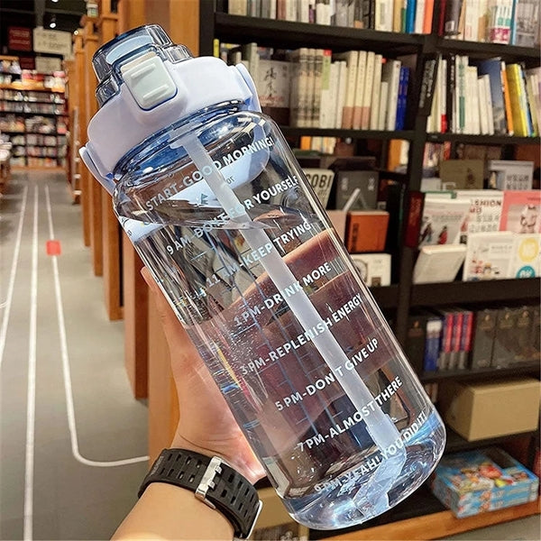 2L Sports Water Bottle With Time Marker