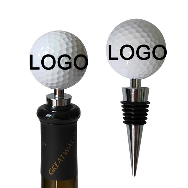 Gift Alloy 6/2 O-rings Golf Shaped Wine Stopper