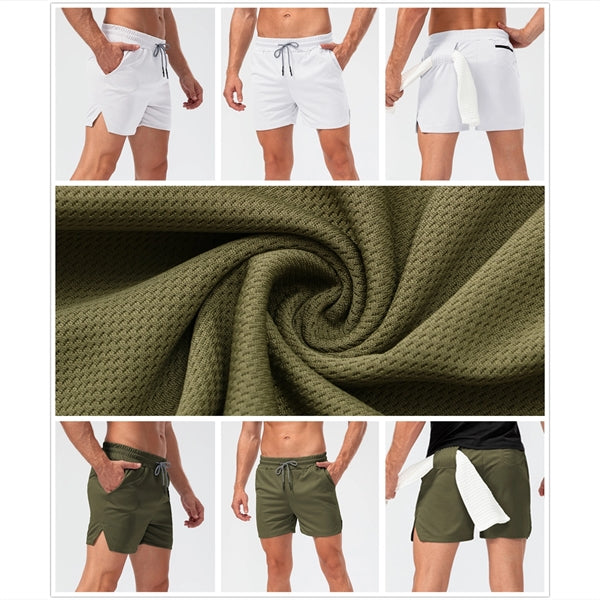 Men's Workout Running Training Gym Shorts with Towel Loop