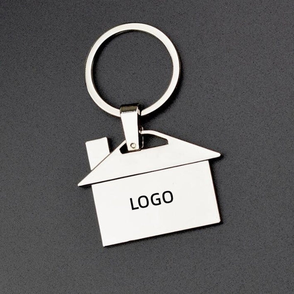 House Shaped Metal Key Chain