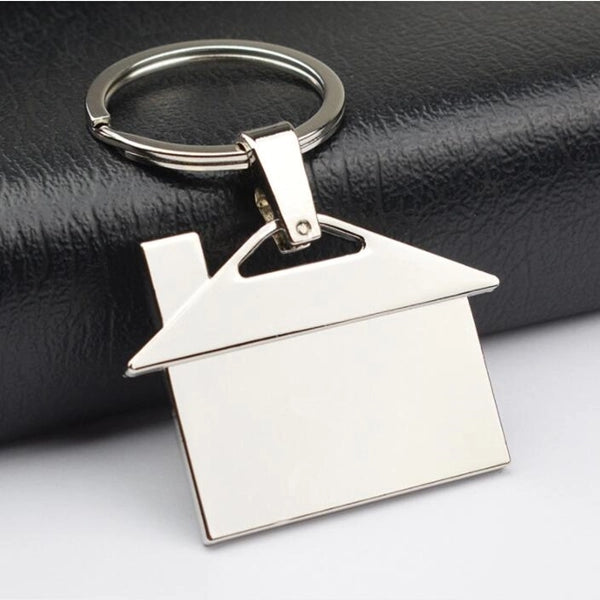 House Shaped Metal Key Chain