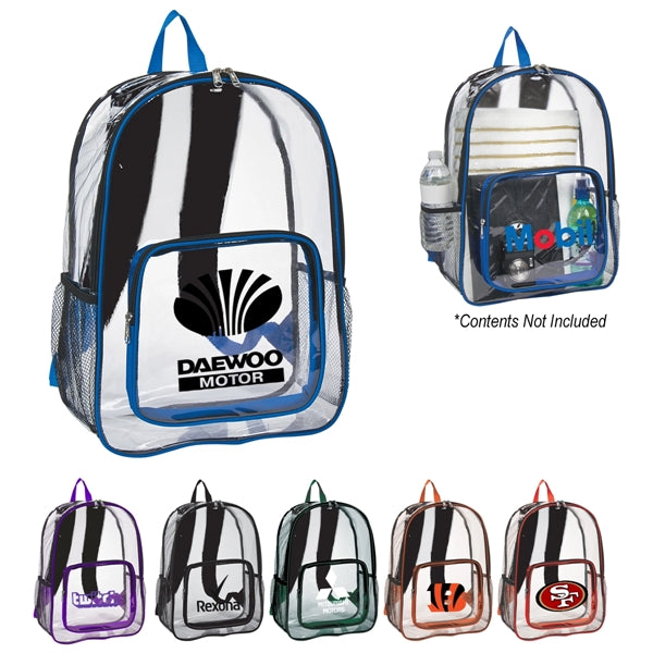 Pocket Clear Plastic Backpacks