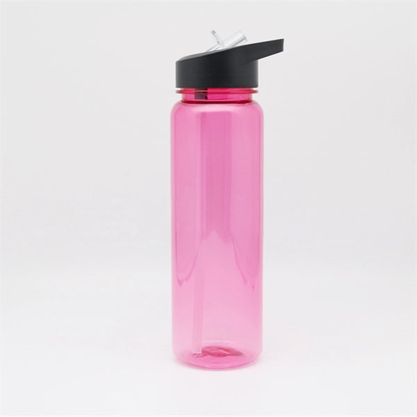 Clear Water Bottle With Flip Carry Lid