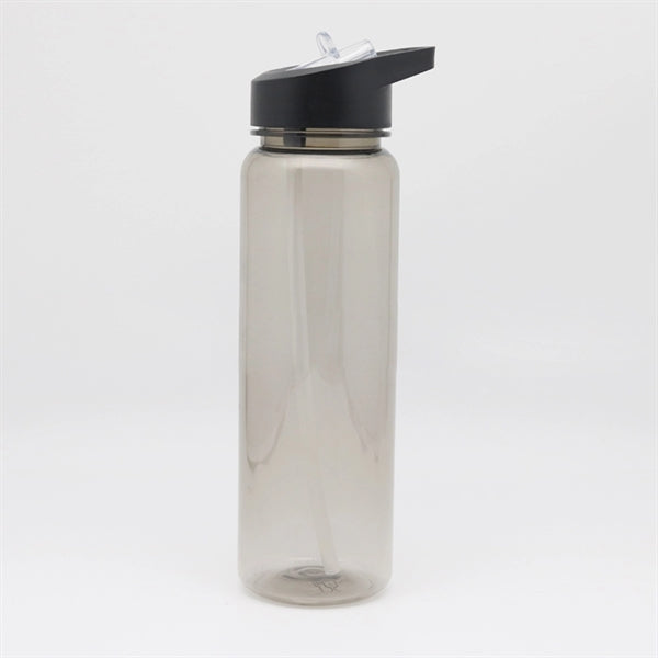 Clear Water Bottle With Flip Carry Lid