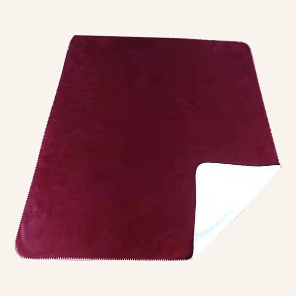 Reversible Sherpa Throw Travel Blanket