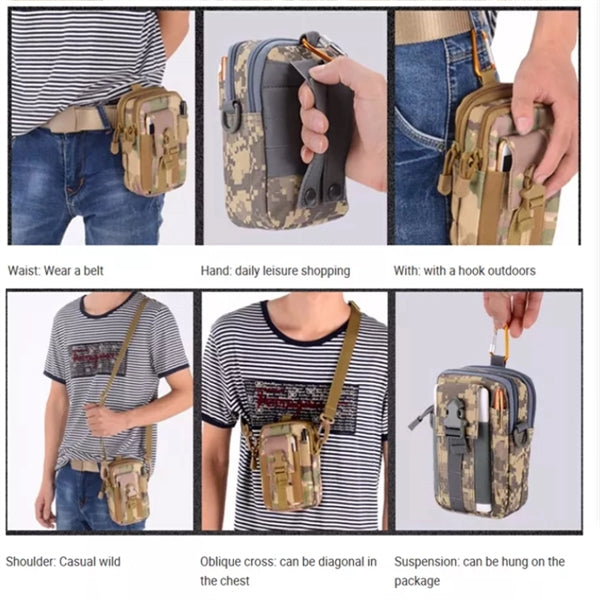 2 In 1 Tactical Waist Pouch with Shoulder Strap