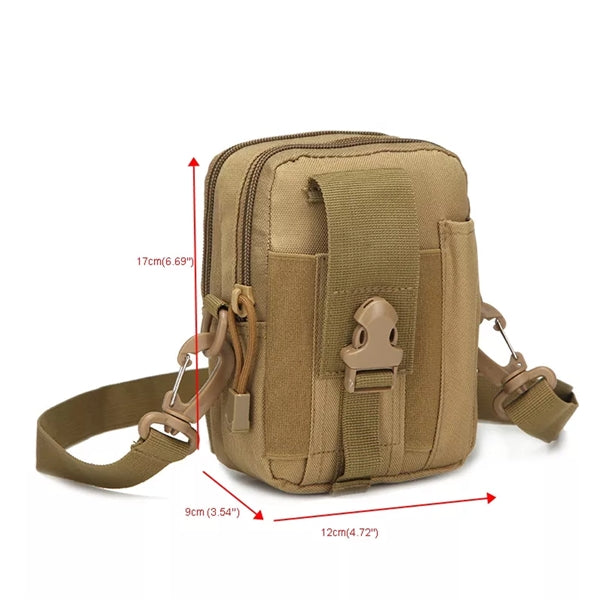 2 In 1 Tactical Waist Pouch with Shoulder Strap