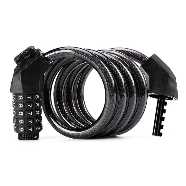5 Digit Resettable Combination Coiling Bike Lock Cable