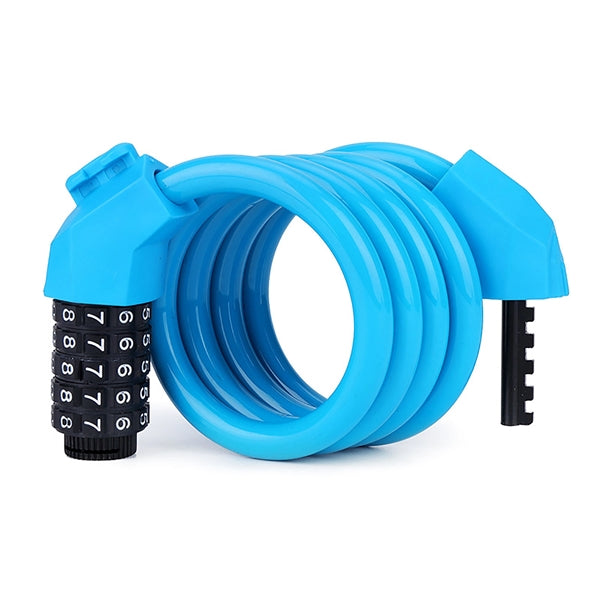 5 Digit Resettable Combination Coiling Bike Lock Cable
