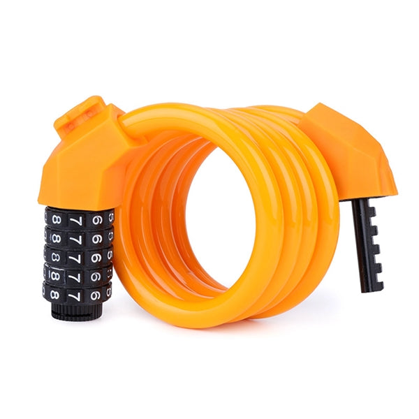 5 Digit Resettable Combination Coiling Bike Lock Cable