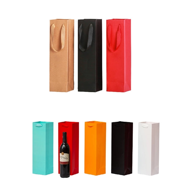 Single Wine Bottle Paper Bag