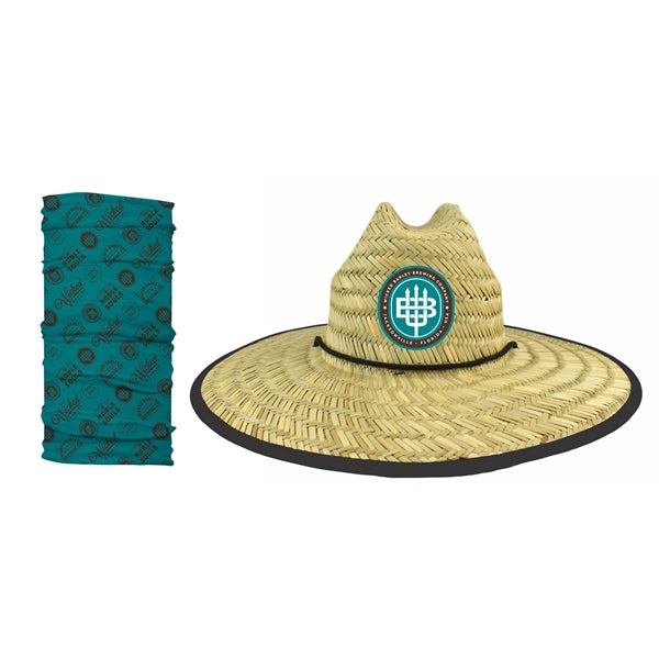 Straw Hat With Bontsu Multifunctional Headwear Gift Set