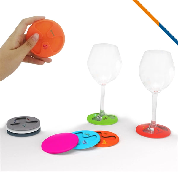 Slip-On Wine Glass Coasters