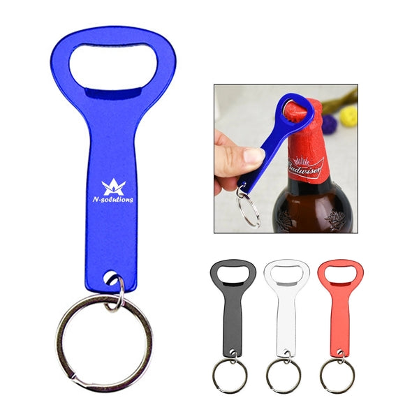 Flat Top Bottle Opener Keychain