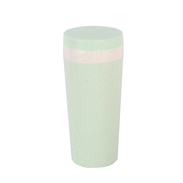 Double Wheat Straw Cup With Lid