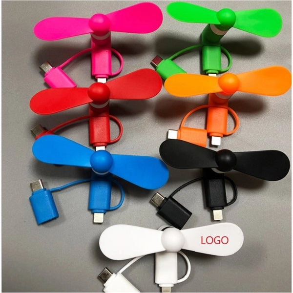3-in-1 Mini USB Phone fan