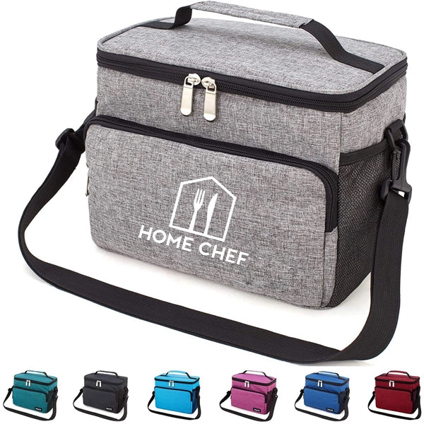 12 Can Heathered Insulated Lunch Bags