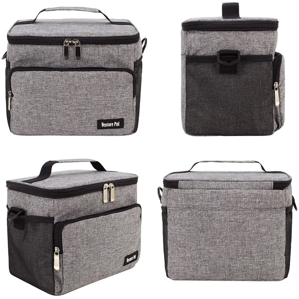12 Can Heathered Insulated Lunch Bags