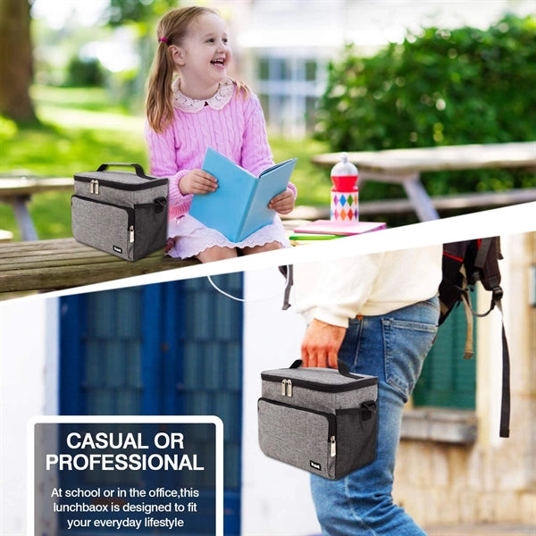 12 Can Heathered Insulated Lunch Bags