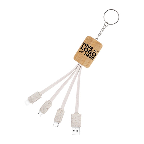 Bamboo 3-In-1 Charging Buddy Key Chain