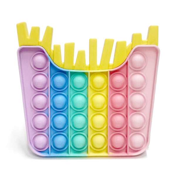 Chips Shape Pure Color Push Pop Key Chain