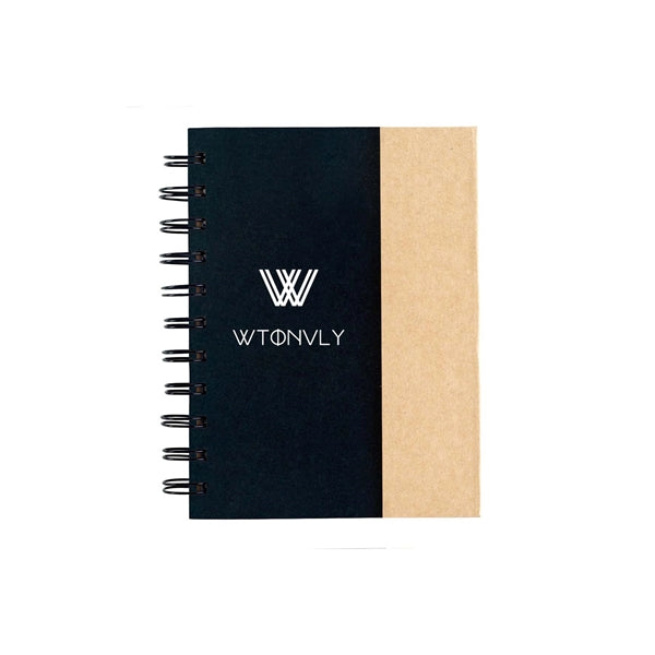 Spiral Notebook &Sticky Flags 5 Neon Colors Notes