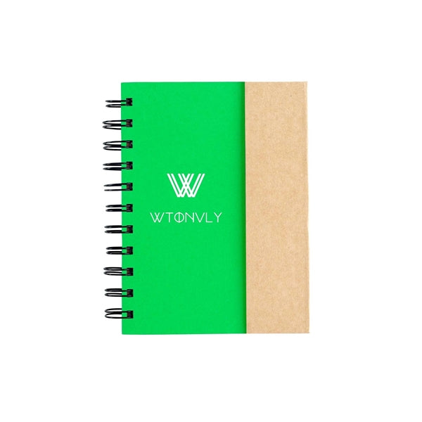 Spiral Notebook &Sticky Flags 5 Neon Colors Notes