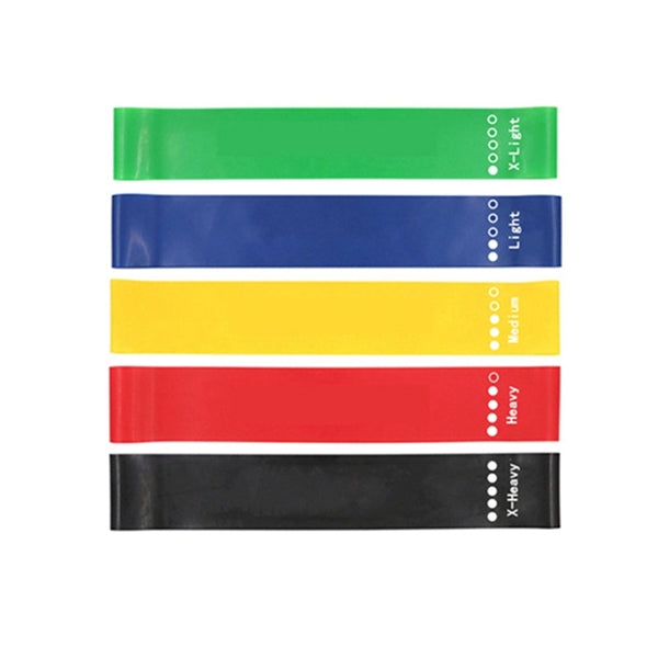 Fitness Yoga Exercise Resistance Loop Band 5 Pieces Set