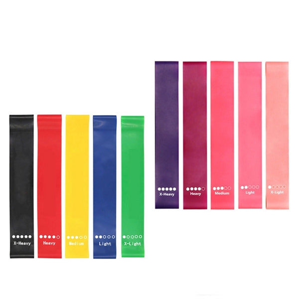 Fitness Yoga Exercise Resistance Loop Band 5 Pieces Set