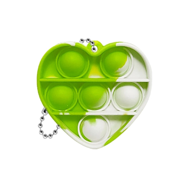 Mini Heart Push Pop Bubble Keychain