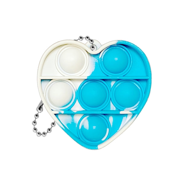 Mini Heart Push Pop Bubble Keychain
