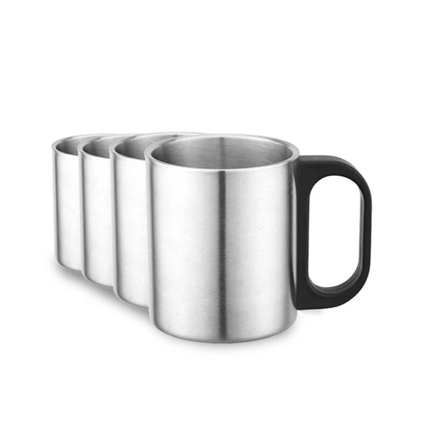 13Oz Silver Coffee Mug Tea Cup