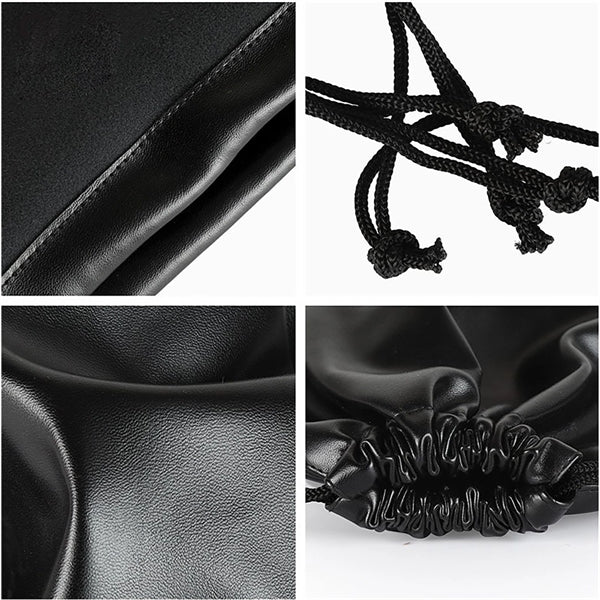 PU Leather Pouches Drawstring Bag