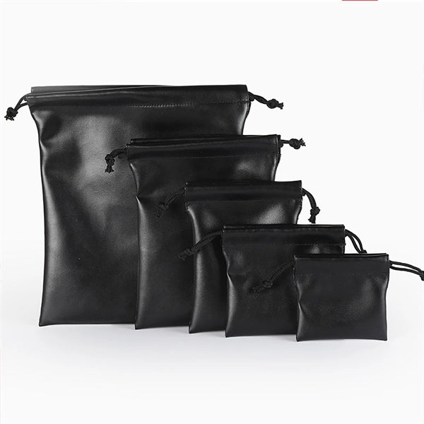 PU Leather Pouches Drawstring Bag