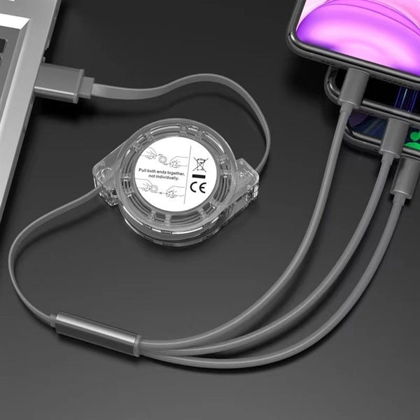 3-in-1 Retractable Charging Cable
