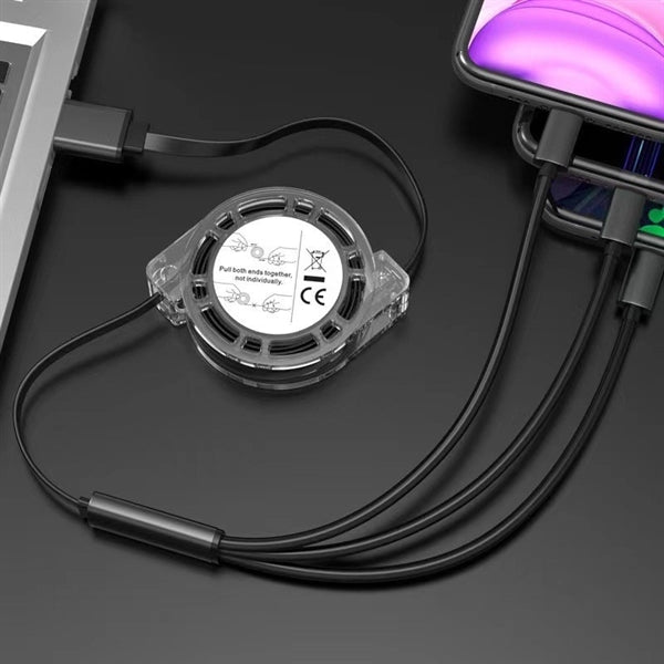 3-in-1 Retractable Charging Cable