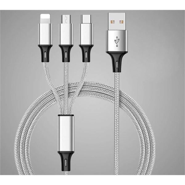 3 in 1 Nylon Charge Cable