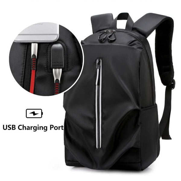 Fashion Casual backpack with USB charging port