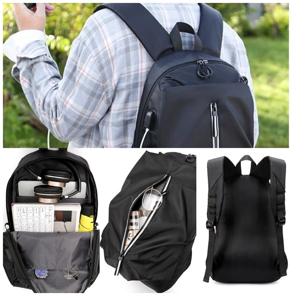 Fashion Casual backpack with USB charging port