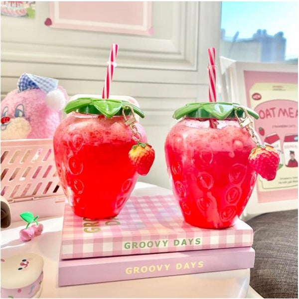 Drink Plastic Strawberry Cups