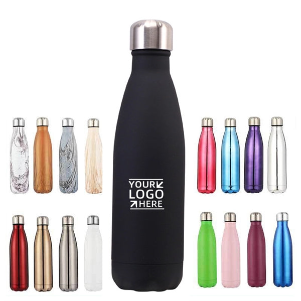 17 Oz Cola Shape Vacuum Insulated Water Bottle